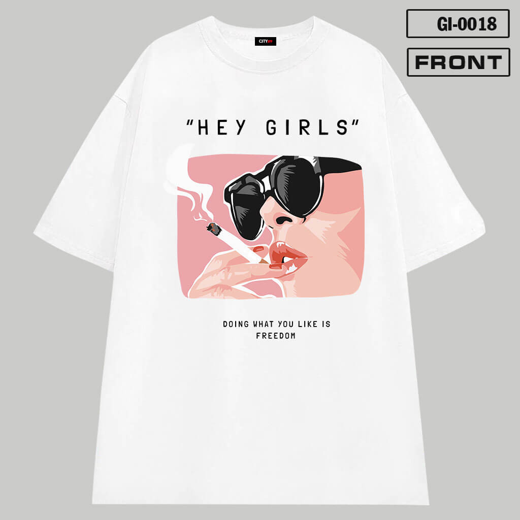 GI-0018 – Áo thun “Hey girls” siêu ngầu của CITY89